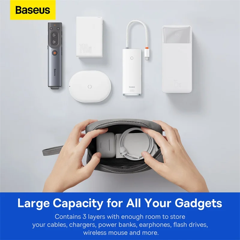 Baseus EasyJourney Series Storage Bag - Dark Gray - Image 4
