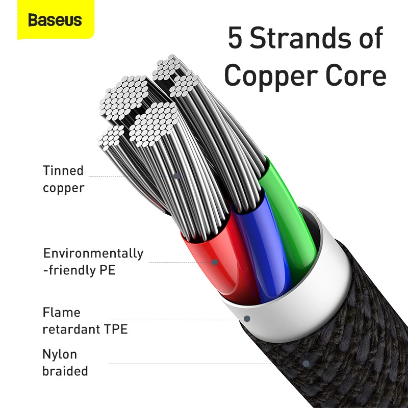 Baseus High Density Braided Fast Charging Data Cable Type-C to IP PD 20W - Image 11