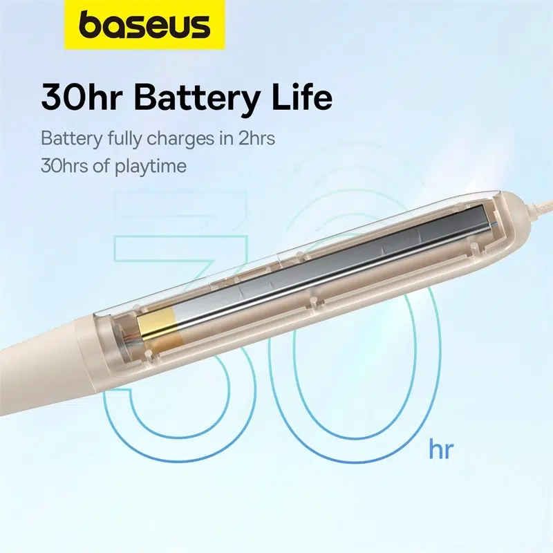 Baseus Bowie P1 Neckband Wireless Earphones Stellar White - Image 11