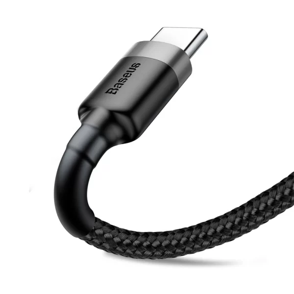 Baseus cafule Cable USB For Type-C 3A 1M Gray+Black - Image 4